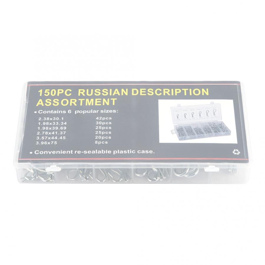Screw Pins Pins 150 Pcs Carbon High Strength Steel R-type Card Hairpin Latch Bolt Cotter Pin Stainless Steel Pin Quick