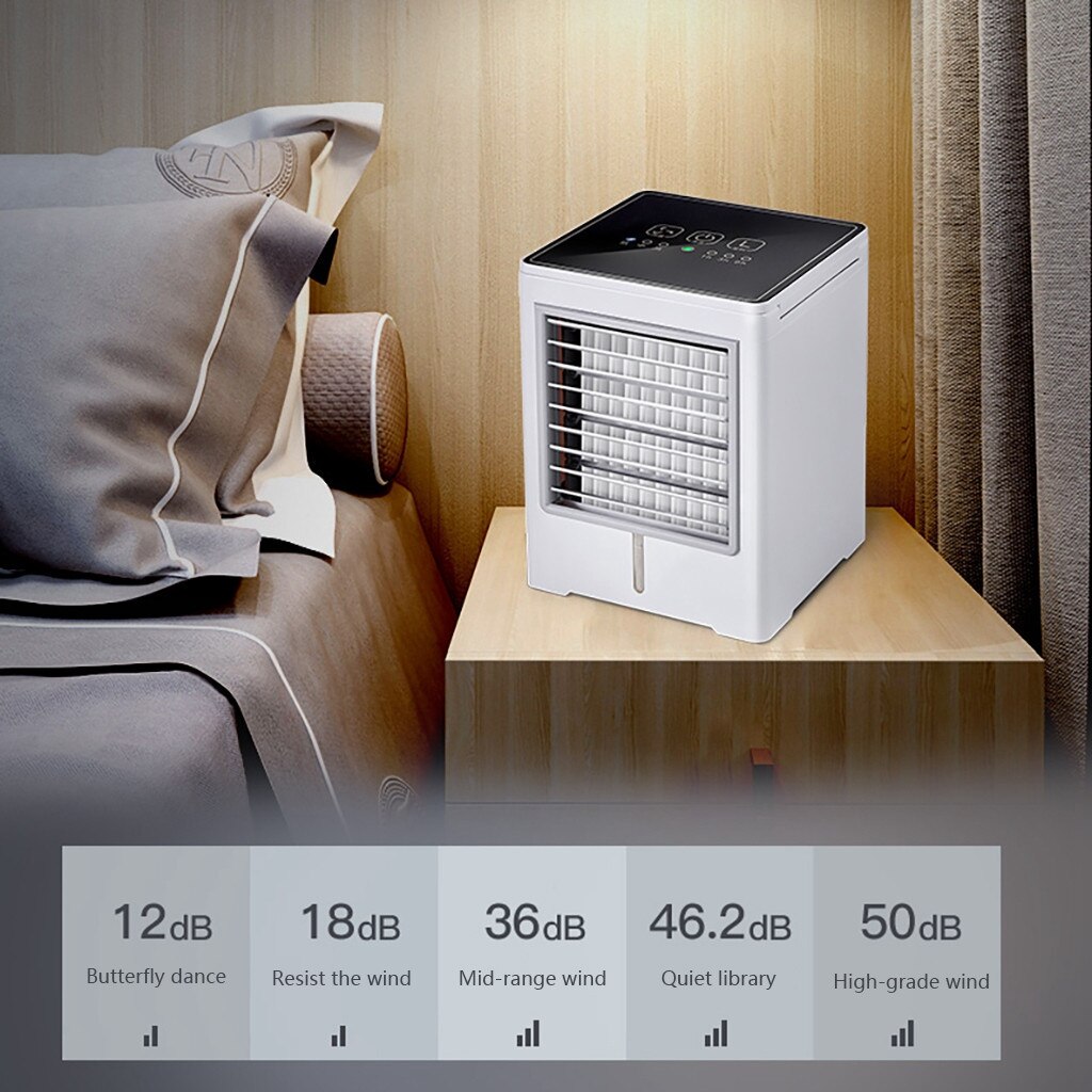 Portable Mini Smart Air Conditioning Air Cooler Fan With Full Screen Feel Smart Usb Charging Desktop Air Conditioning Fan#g40