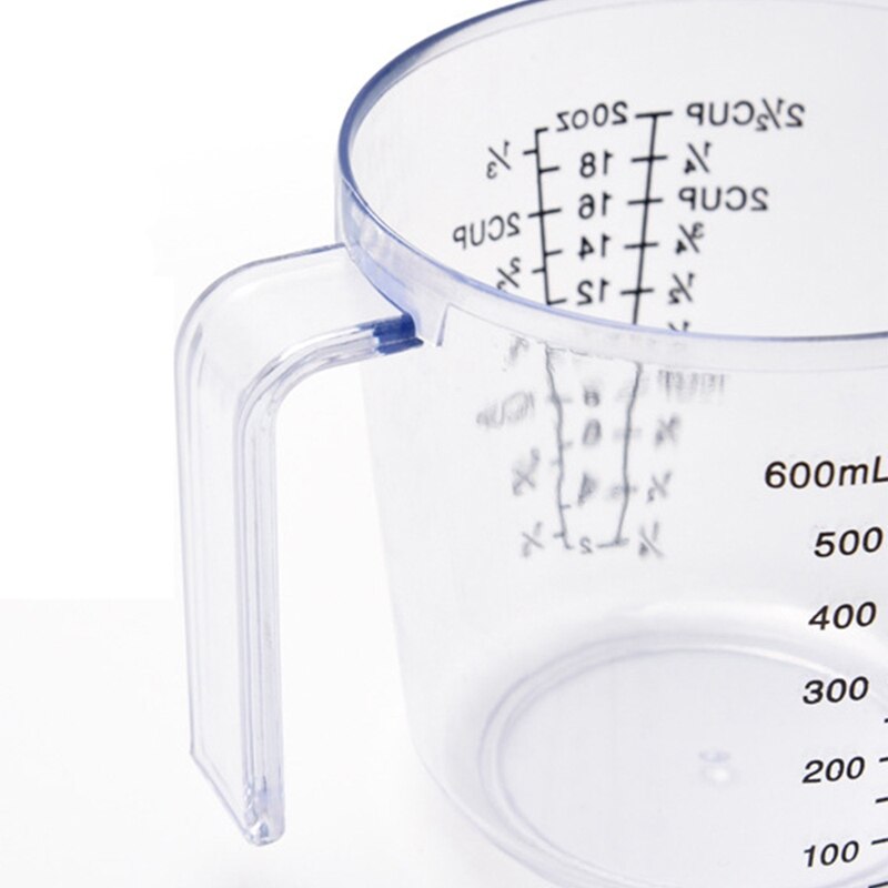 Baking Tools Double-Sided Graduated Plastic Measuring Cup with Graduated Measuring Cup Measuring Cylinder 600Ml