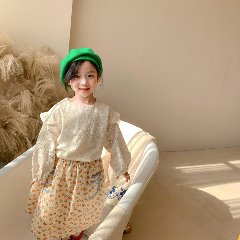Lente Bloemen Gedrukt Baby Meisjes Rokken Zakken Koreaanse Stijl Kids Kleding Peuters Kinderen Zoete Rok