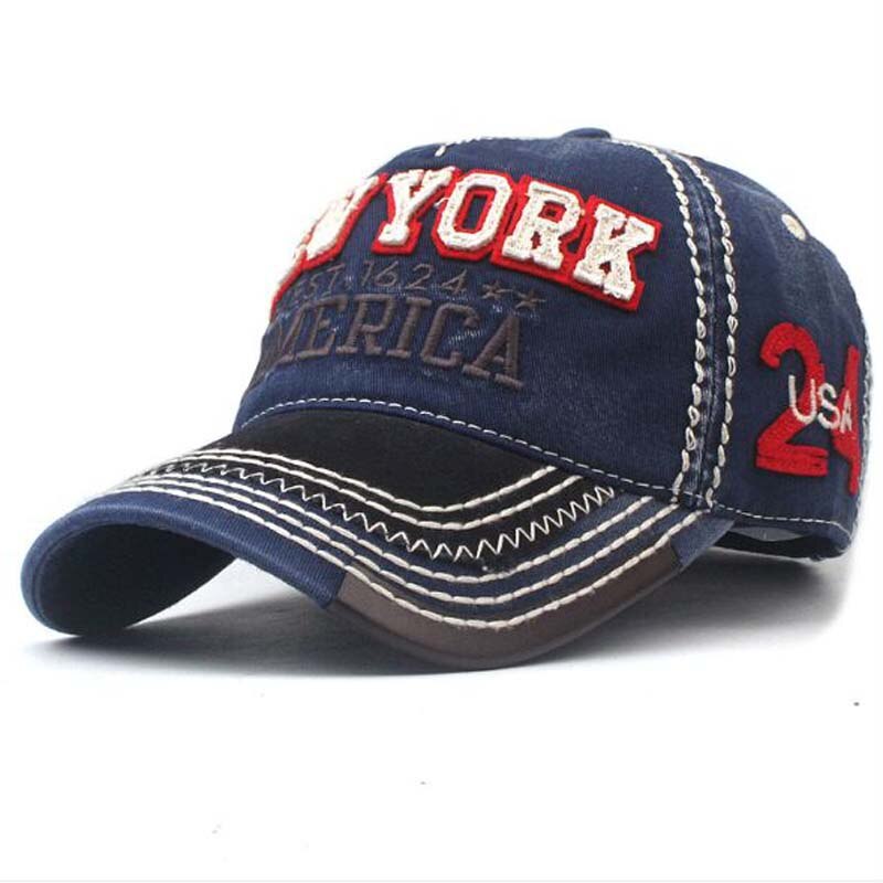 Mænds baseball cap sommer cap hatte til mænd kvinder york streetwear snapback gorras hombre hatte knogler afslappet hip hop caps: Blå
