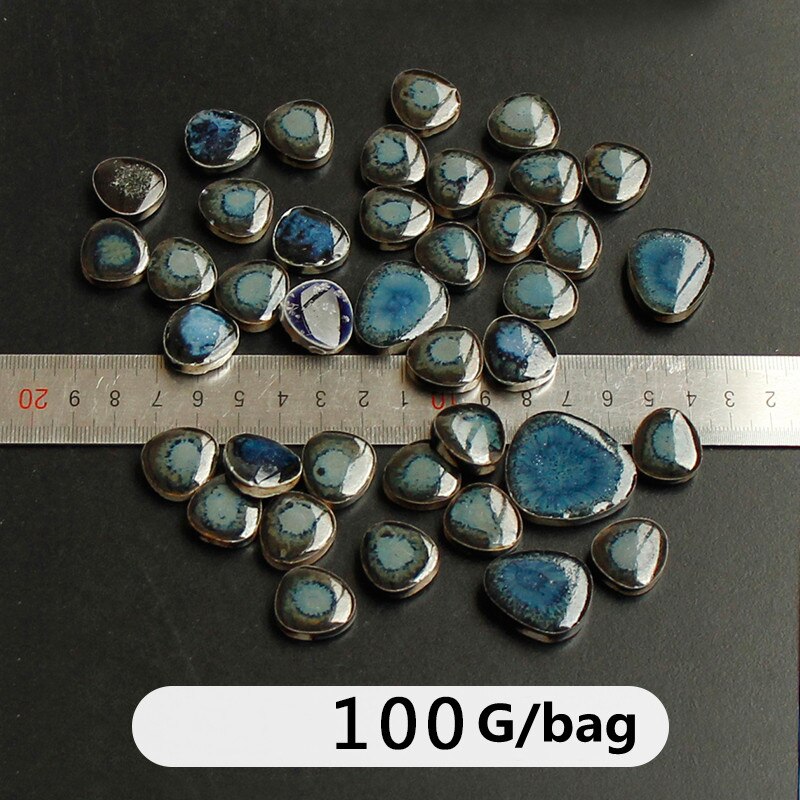 100g mozaika ceramiczna fragmenty niebieskie i białe kawałki porcelany rzemiosło materiały kolaż małe płytki DIY kreatywna artystyczna dekoracja: Royal blue