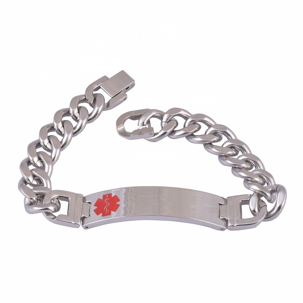 316l op maat gegraveerde armbanden met schakelketting, sieraden, gratis gegraveerde informatie, herensieraden