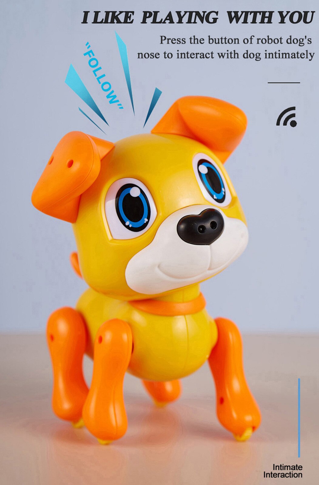 Perro robot interactivo electrónico inteligente para niños, juguete educativo para mascotas con detección de gestos