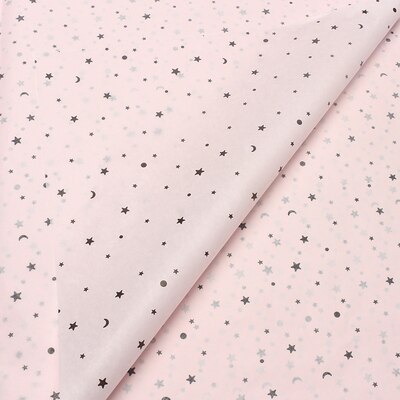 Papier d'emballage artisanal doré | 20 pièces, 50x70cm, avec étoile lune, papier d'emballage floral, fait à la main: N9