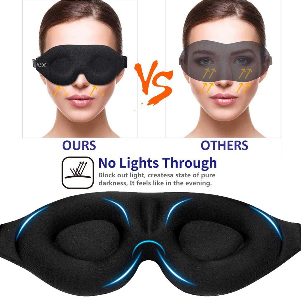 Mascarilla para dormir con copa contorneada en 3D, venda para los ojos, cóncava moldeada, mascarilla para dormir nocturna, bloquea la luz con mujeres y hombres