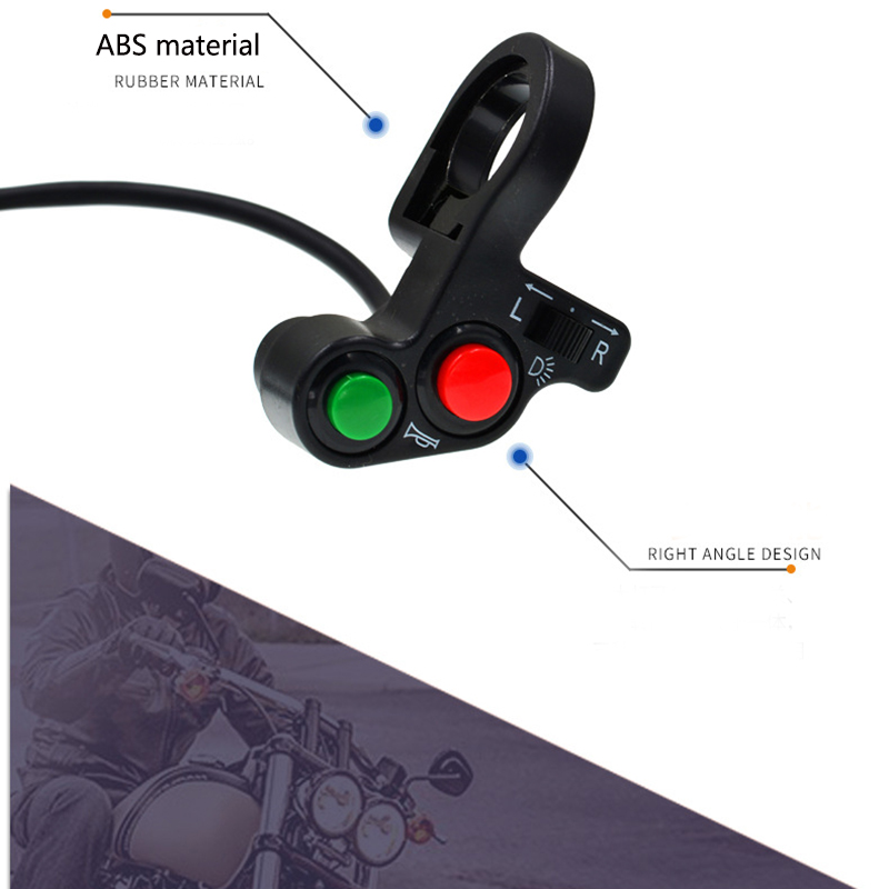 Interruptor Universal para manillar de motocicleta, combinación de señal de giro, bocina multifuncional para Faro, bicicleta eléctrica, Scooter, suministros para Moto