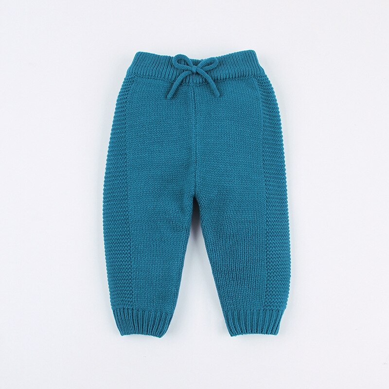 Kids Meisjes En Jongens Gebreide Broek: blue / 80