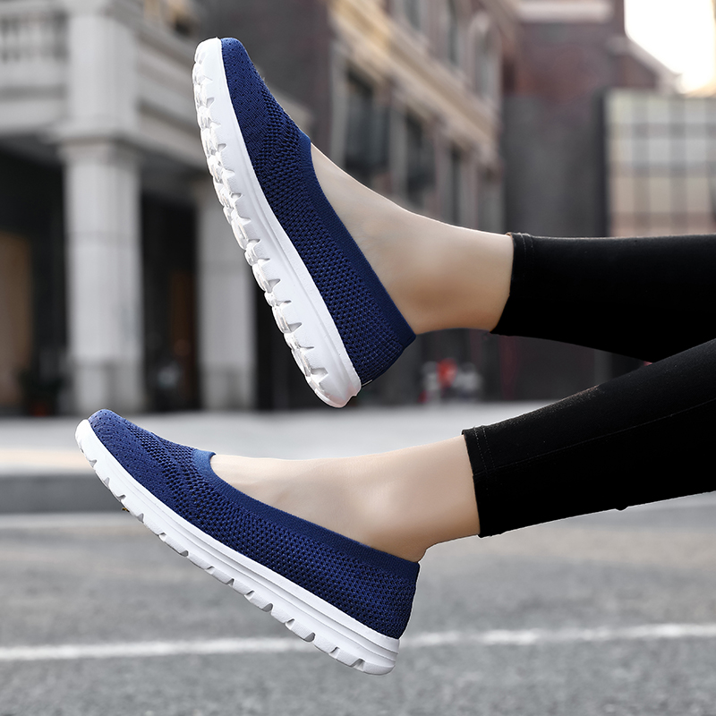 LEMAI Flats Women Shoes Summer Breathable Mesh Casual Shoes Woman Slip-on creepers moccasins Ladies Loafers Shoes