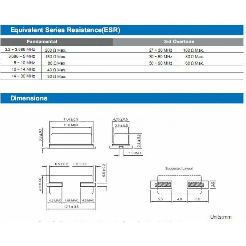 patata fritta oscillatore passivo a cristallo di quarzo HC-49S 3.579545 3.6864 4 4.096 4.194304 4.332 4.433619 5 6 6.144 7.3728 8 MHz
