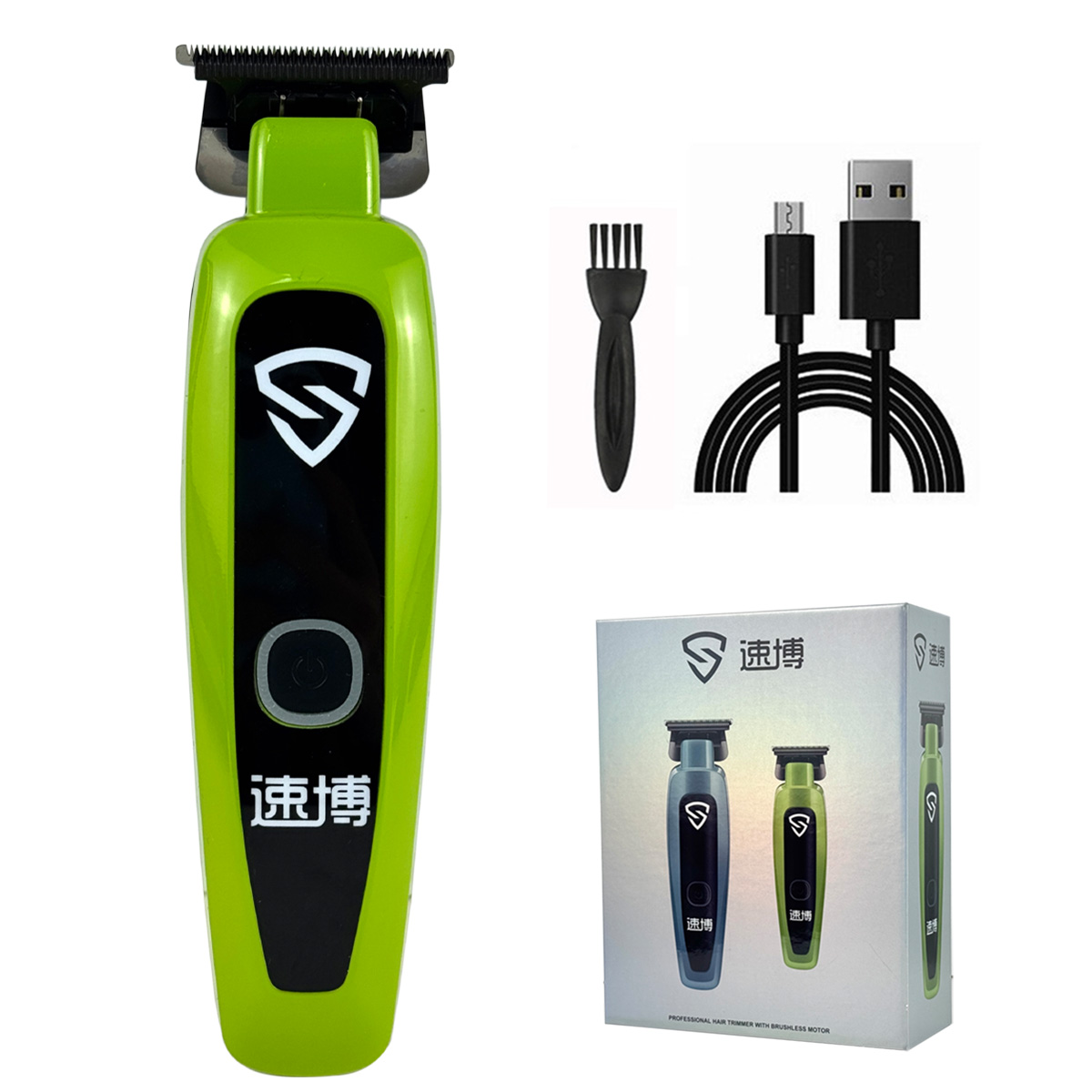 Brdclip x5 7200rpm aparador de cabelo profissional dlc lâmina de squama máquina de acabamento de cabelo detalhe clipper para homem barbearia: CINZA