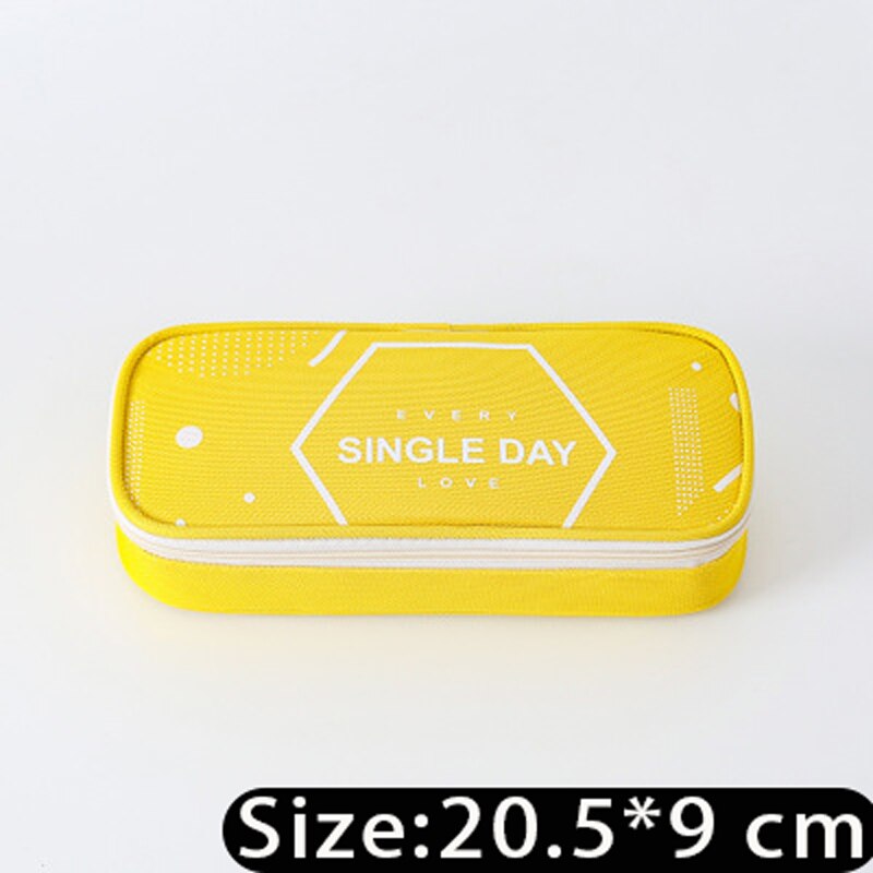 Kawaii etui met grote capaciteit, esthetische canvas