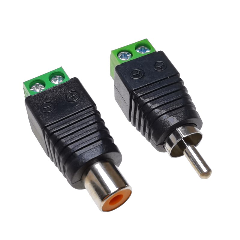 1PCS-50PCS RCA Terminal Block CAT5 To Camera CCTV Video Balun RCA Female Or Male Jack AV Screw Connector