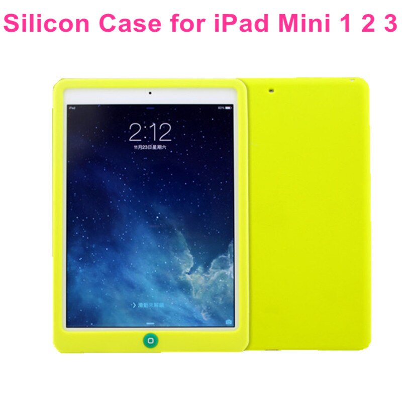 Siliconen Case Voor Ipad Mini 1 2 3 Case Full Body Protect Skin Soft Cover Voor Ipad Mini 5 Case Soft Back Cover Voor ipad Mini 4: Mini 321 Yellow