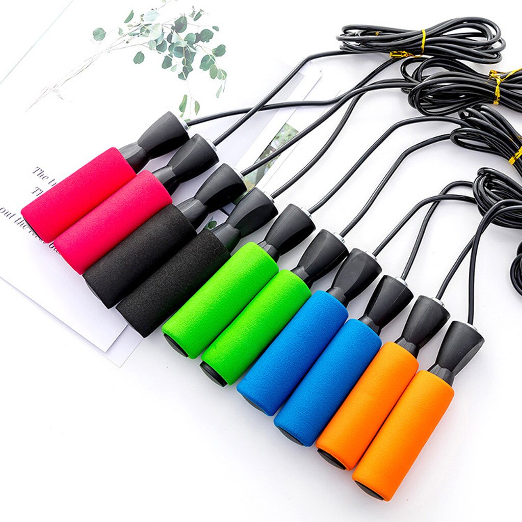 Fast 2PCS Jump Rope-Adjustable Speed Jumping Cable Skipping Rope Ball Comfortable Protect health Leisure sport#4