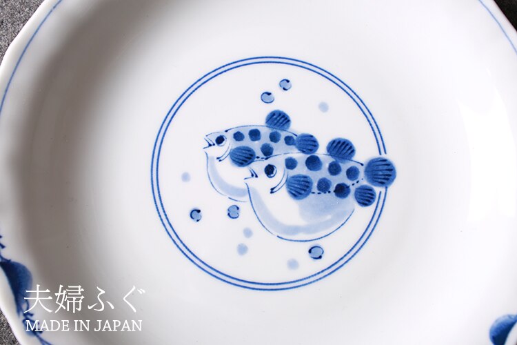 8.5 inch japanse stijl borden keramiek versterkt porselein servies keuken dineren vis dinerbord onder geglazuurd rond