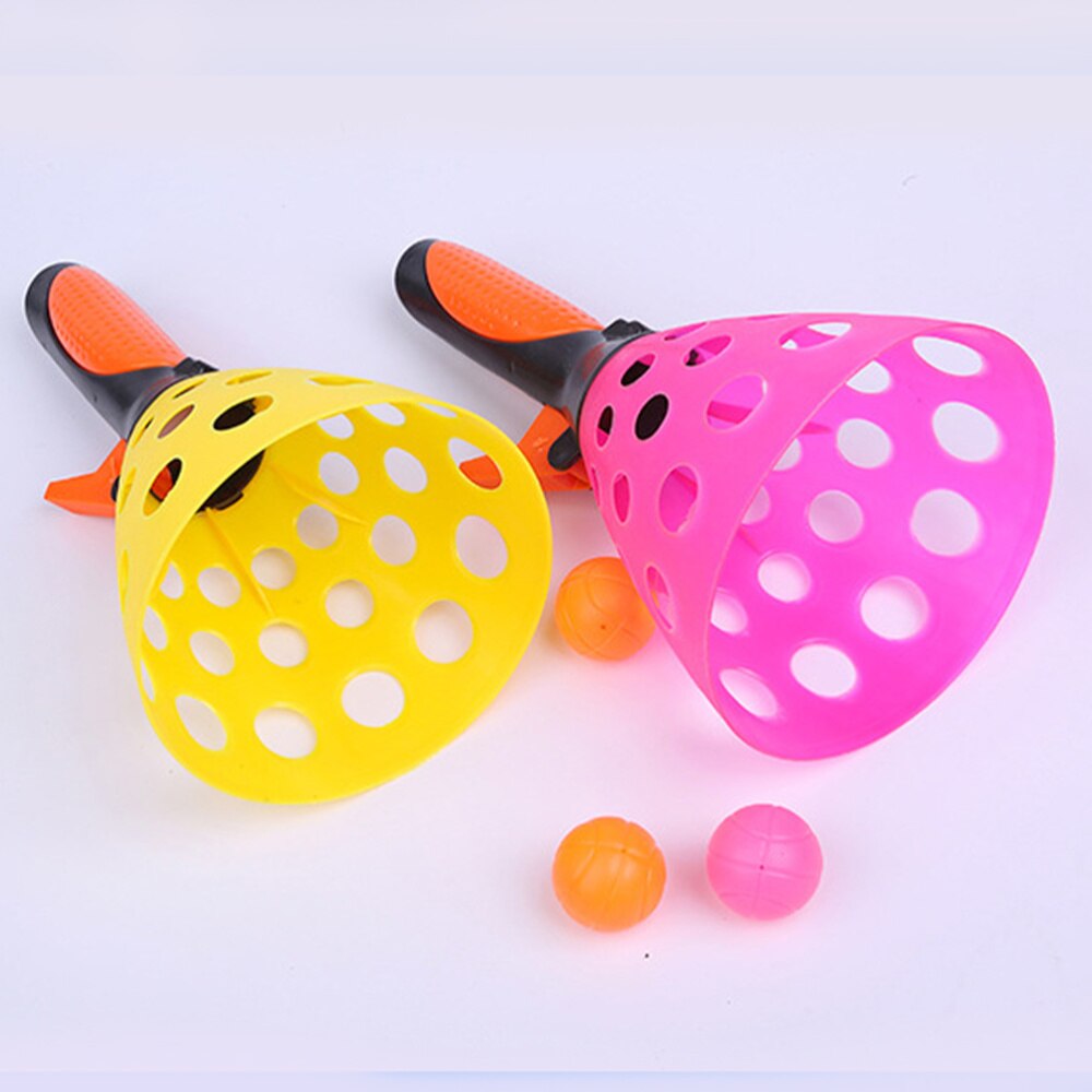 1 Pair Launch and Catch Balls Game Children Toss Game Parent-child Outdoor Garden Backyard Interactive Play Activity for Kids an