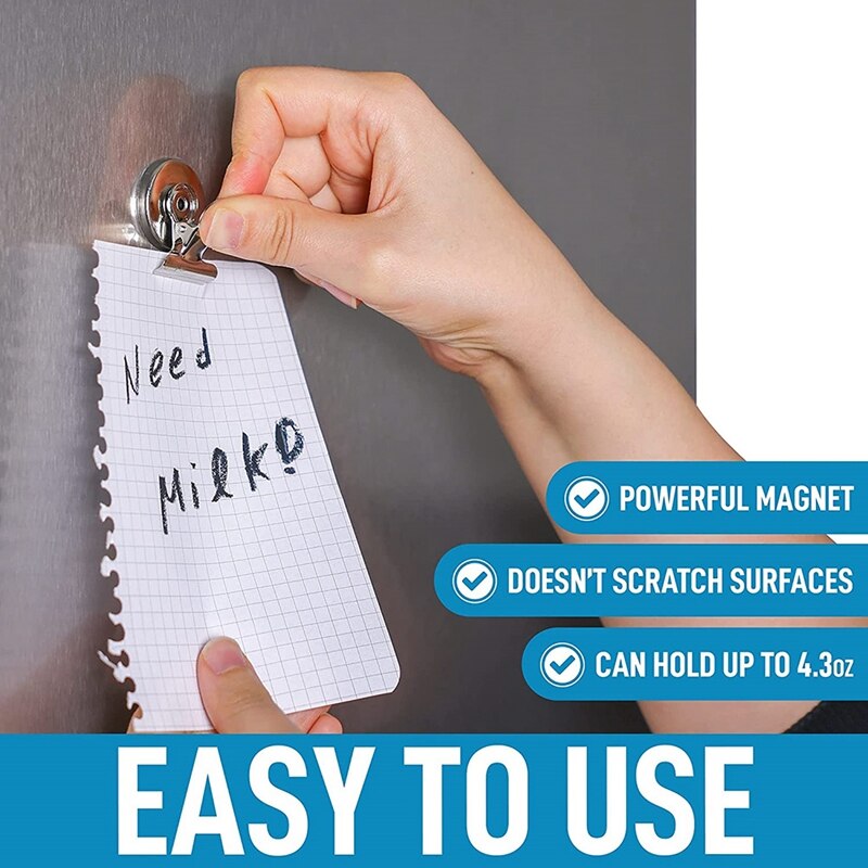 Magnets for Whiteboard &amp; Refrigerator - Strong Magnetic Clips for Refrigerator for Fridge, Home, Kitchen &amp; Office