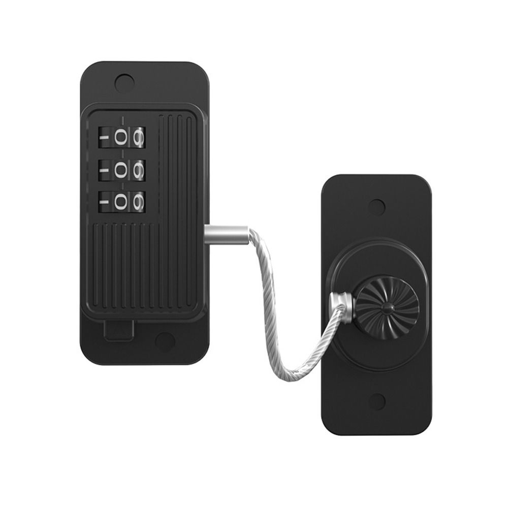 Serrures d'armoire avec clé en métal ou serrure codée, mot de passe numérique, serrure de réfrigérateur, serrure de proximité de Cisco coulissant, accessoire de sécurité pour bébé: Black