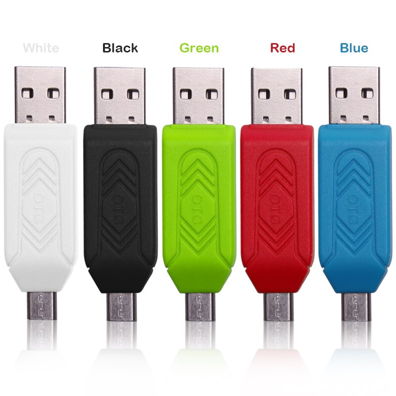 SR 2 in 1 Cellphone OTG Card Reader Adapter with Micro USB TF/SD Card Port Phone Extension Headers