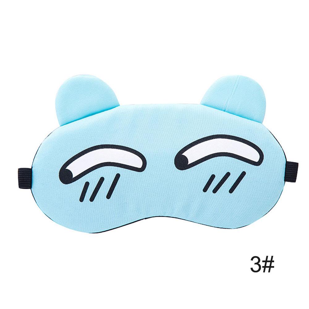 1pc Cute Cartoon Expression Eye Mask Soft Funny Sleeping Mask Cover Travel Relax Eye Band Eyepatch Aid Kids Protective Blindfold: 3