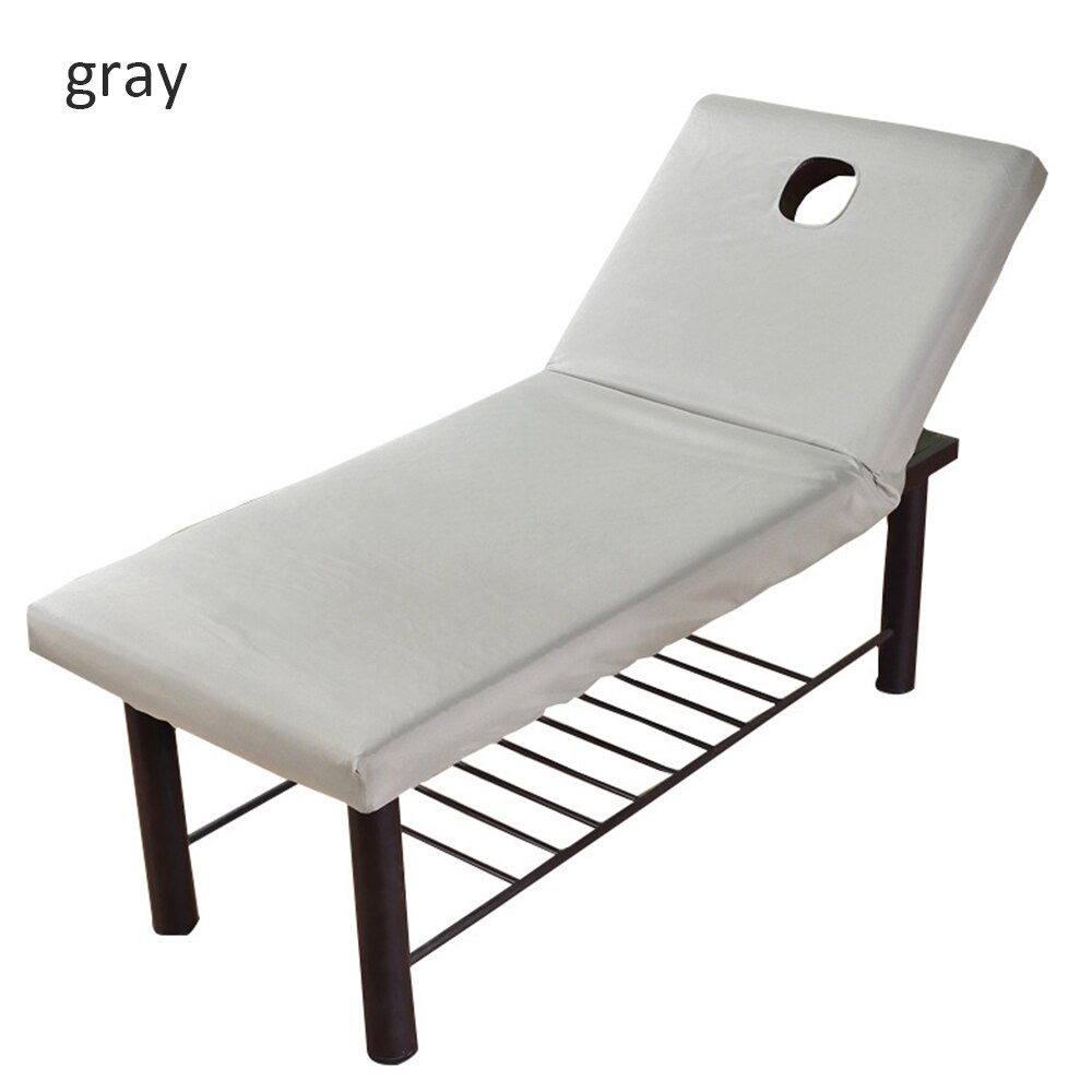 Professionele Cosmetische Salon Lakens Massage Laken Effen Couch Voorschip Gat Polyester Elastische Alle-Ronde Wrap: Light Grey