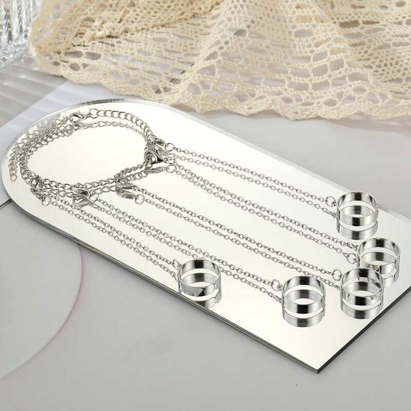 Punk-Armbinde mit fingerkettchen, ringen und armbändern für männer, Grunge- und emo-stil, verstellbare partnerarmbänder und manschetten für frauen