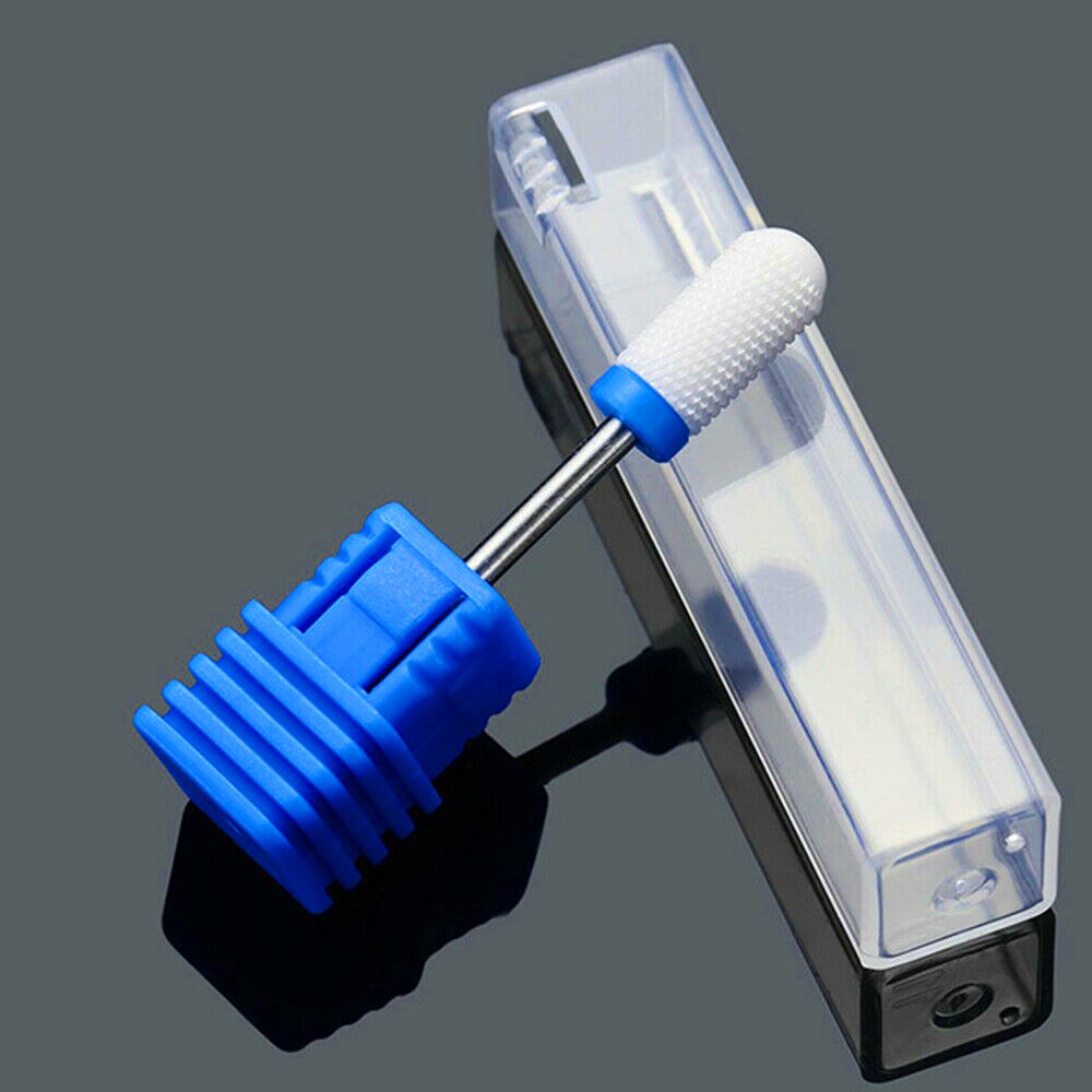 Milling Cutter For Manicure Ceramic Nail Drill Bits Pedicure Nail Polisher Rubber Remover Nail Tools Nail Sander Tip 2: Round head blue