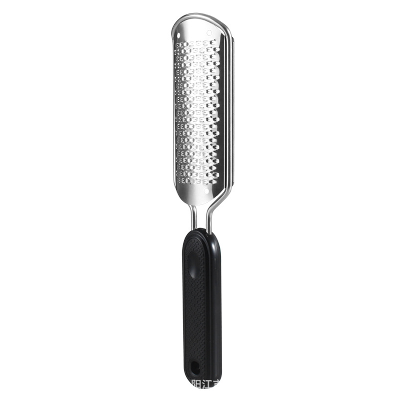 Ponceuse professionnelle pour les pieds, outil de pédicure, en acier inoxydable, enlève les callosités et les peaux mortes, râpe remplaçable, coupe exfoliante: Black