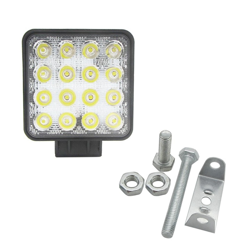 48w 6000k led-pistevalot neliömäiset työvalot lamppu traktorin maastoauto 4wd 12v 24v