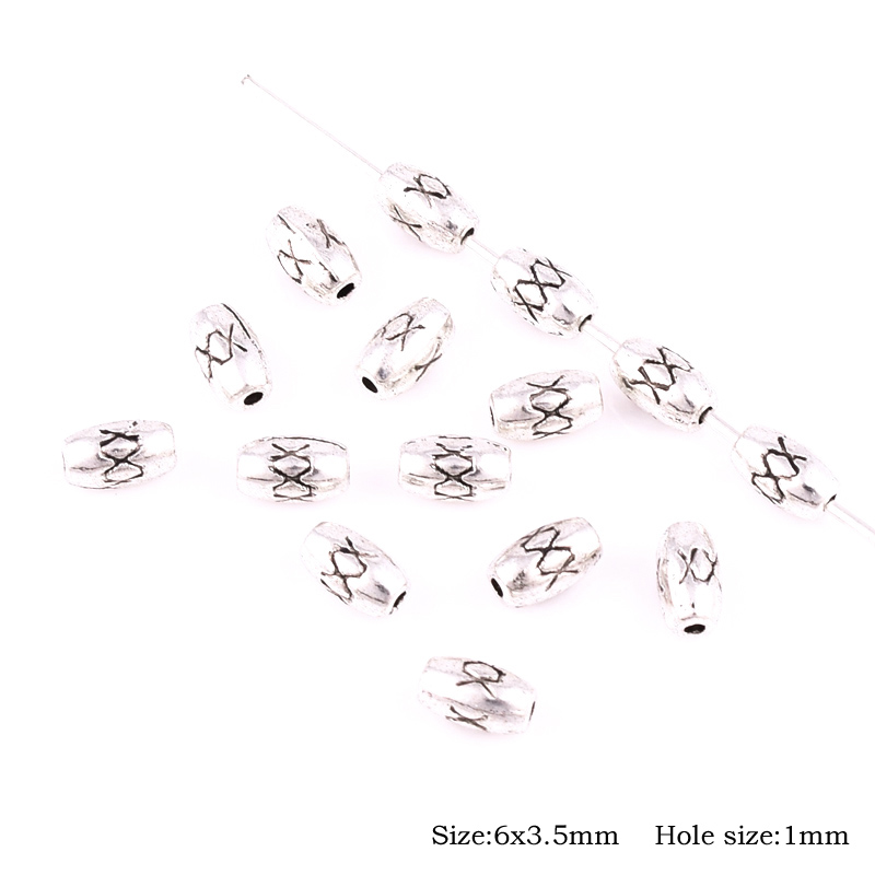 Antique Tibetan Silver Loose Metal Beads Spacer for Jewelry Making for Man Women Bracelet Necklace Earrings: 05(100pcs)
