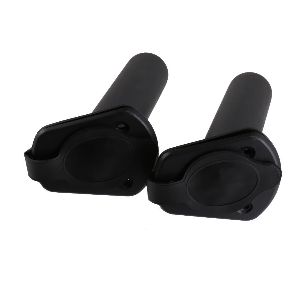 2pcs Marine Sea Boat Flush Mount Fishing Rod Holder with Cap Cover Gasket for Kayak Canoe Boats Fishing Tackle Box Accessory