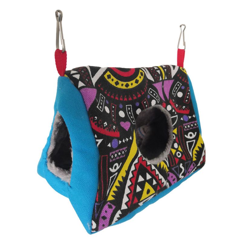 Nid d'oiseau câlin cabane perroquet Habitat grotte hamac suspendu Double trou sommeil lit D7YB: 3