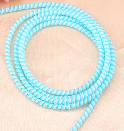 2 stk 1.15m hovedtelefon linje kabel beskytter etui ledning beskyttende wrap kabel opruller 3 farve  in 1 til iphone mobiltelefon: 4