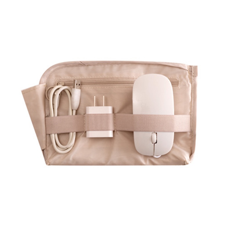 Sac de voyage dame articles de toilette sac à main maquillage organisateur fermeture éclair cosmétique sac de rangement numérique USB câble chargeur écouteurs étui