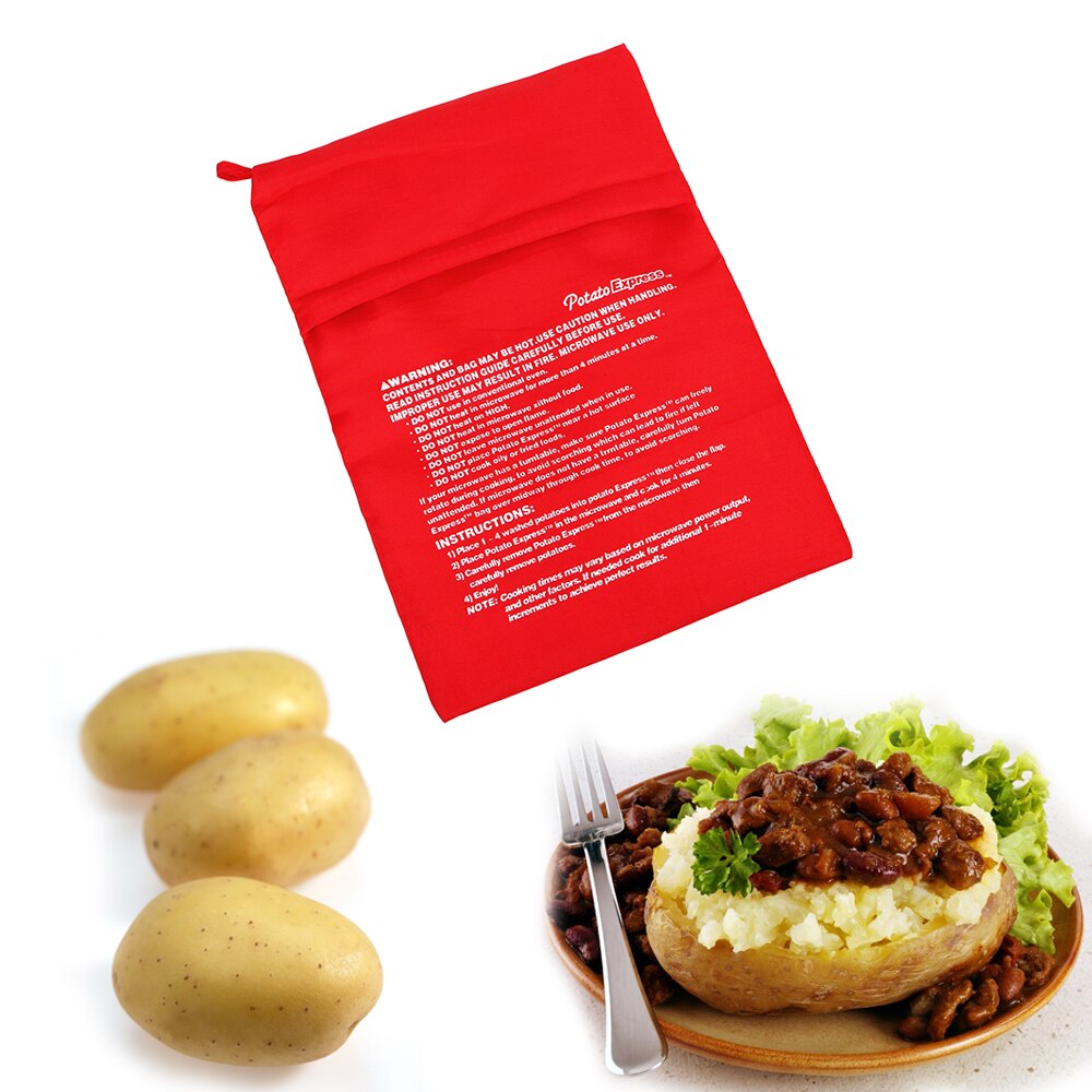 Mikroovn bage kartofler pose nem at tilberede damp lomme hurtig hurtig bagte kartofler ris lomme vaskbar komfur taske