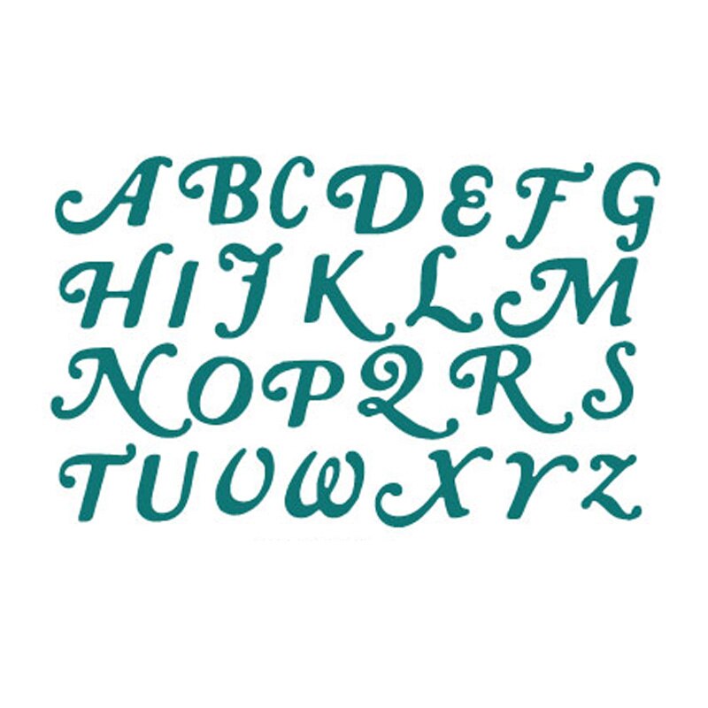 A-Z Uppercase Alphabet Cutting Dies Lowercase Letters Numbers Metal Dies DIY Emboss Stencil Scrapbooking Dies For Card Making: H6190