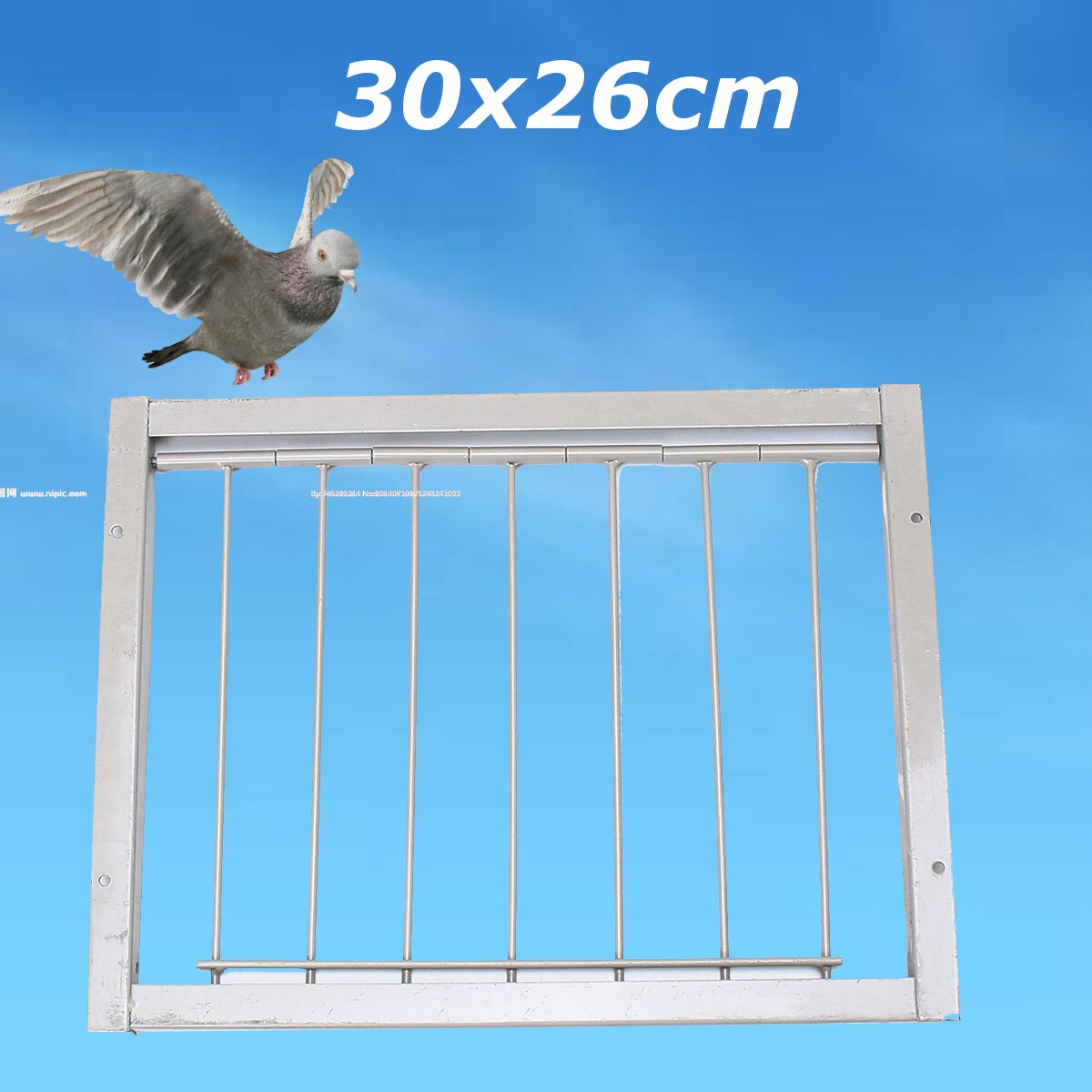 30X26Cm Vliegende Duif Lofts Entree Vogels Ijzeren Deur Frame Entree Tumbler Duif Papegaaien Huis Kooi Draad Trapping bar
