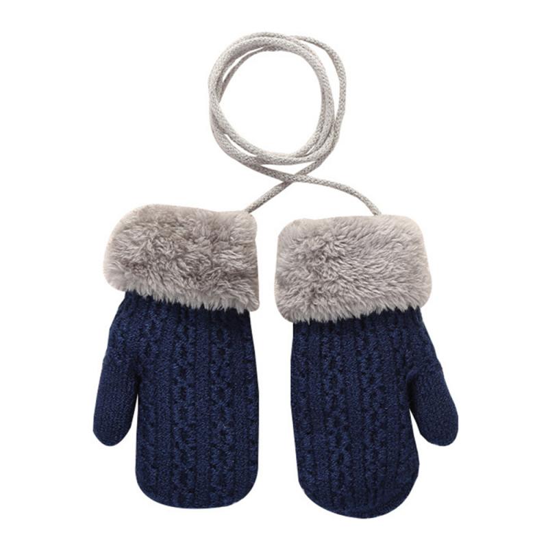 1-4 Jaar 6 Kleuren Baby Jongens Meisjes Winter Handschoenen Plus Fluwelen Breien Wanten Warm Touw Volledige Vinger Wanten handschoenen Voor Kinderen