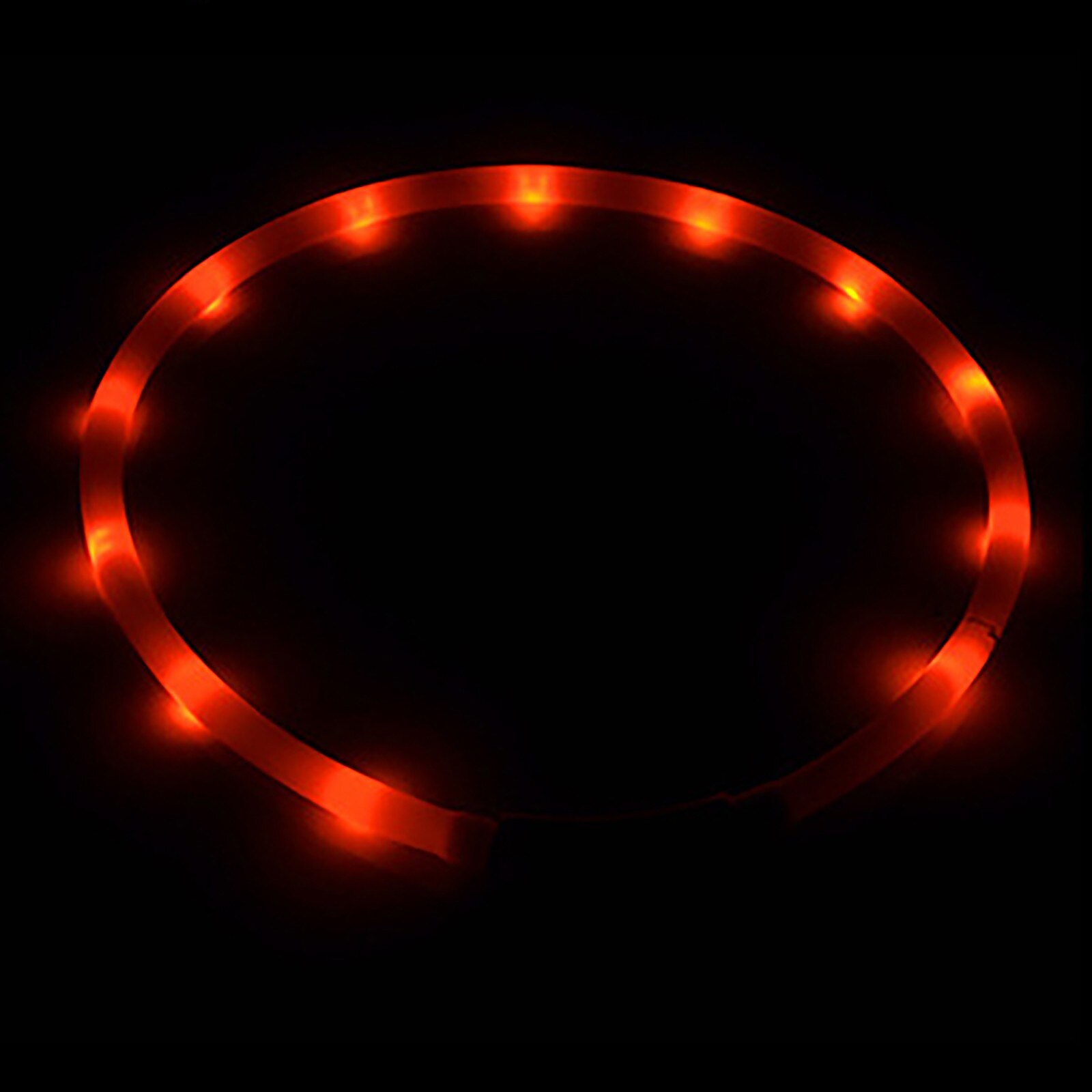 Led Lichtgevende Halsband Usb Opladen Hond Kleur 12 Led Halsband Lichten Night Honden Halsbanden Glowing Night Veiligheid Flashing Halsbanden: Orange 