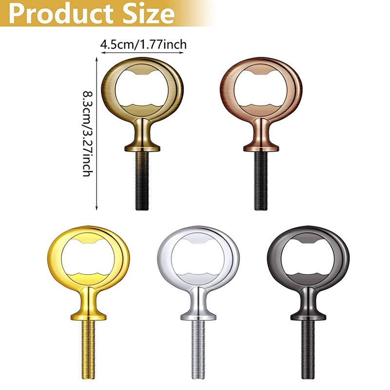 Retail 20Pcs Metal Bottle Opener Blanks Stainless Steel Bottle Opener Inserts Kit Threaded Beer Opener Hardware,5 Colors