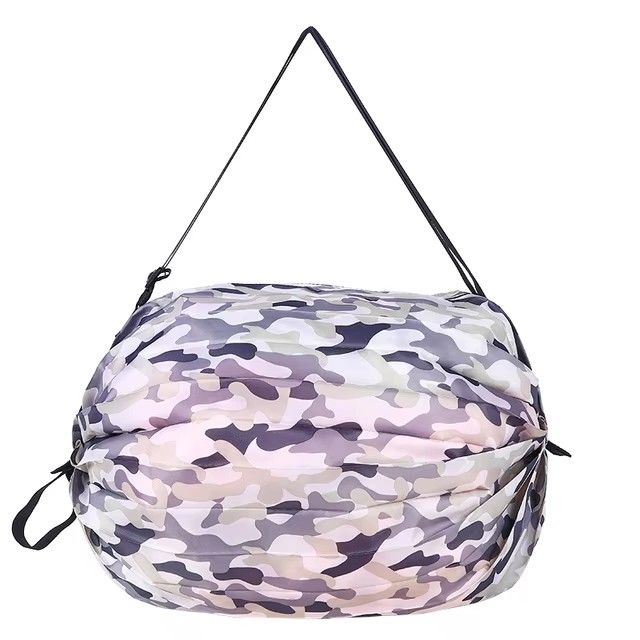 opvouwbare opbergtas Draagbare reiscamouflage Handtassen Grote capaciteit met handvat Japen boodschappentas: Blauw