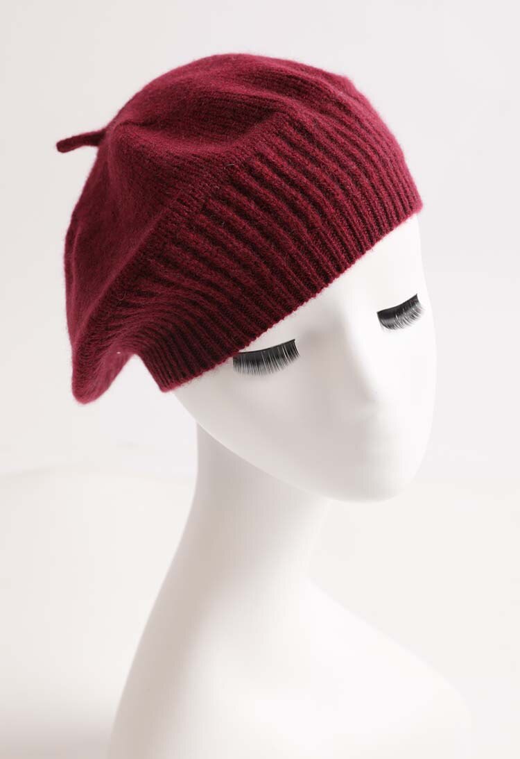 Naizaiga 100% Cashmere Outdoor warm shade cashmere beret warm hat ,SN263: 4