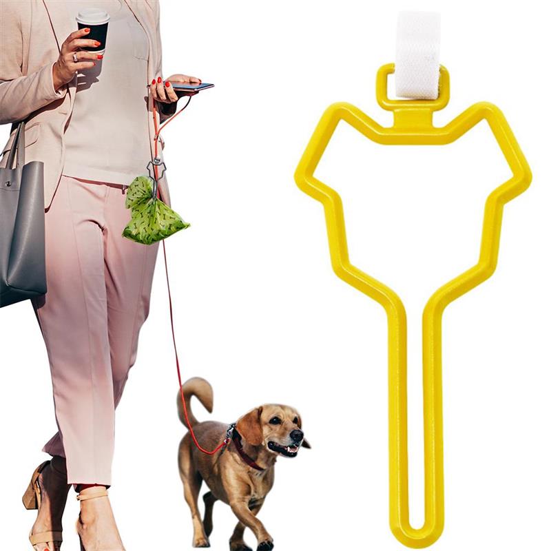 Hunde affaldsposeholder affaldsbærer kæledyrsudstyr robust holdbar hundetræktov fordeler hunde snor dispenser rent værktøj: Gul