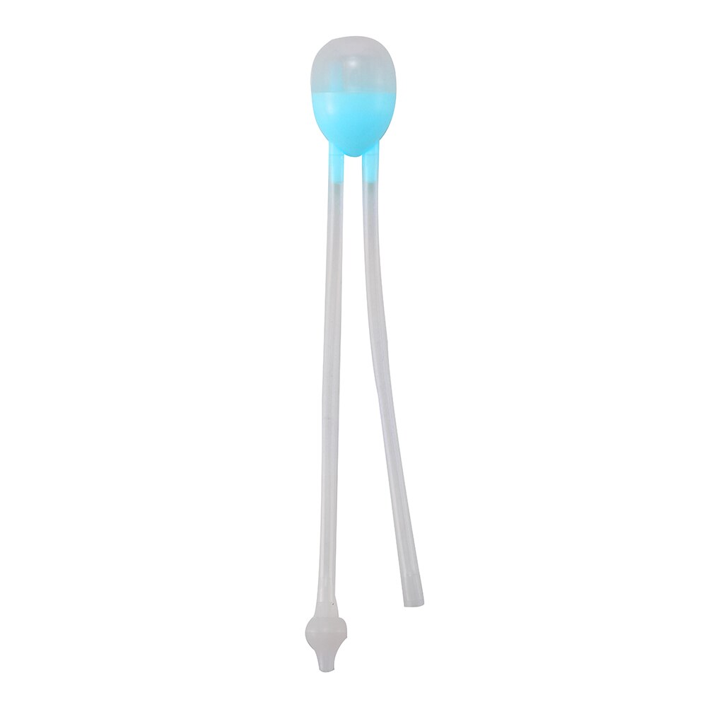 1 pçs bebê recém-nascido nasal aspirador anti fluxo de volta segurança nariz mais limpo dispositivo sucção infantil lavar sua ferramenta cuidados com o nariz: Azul