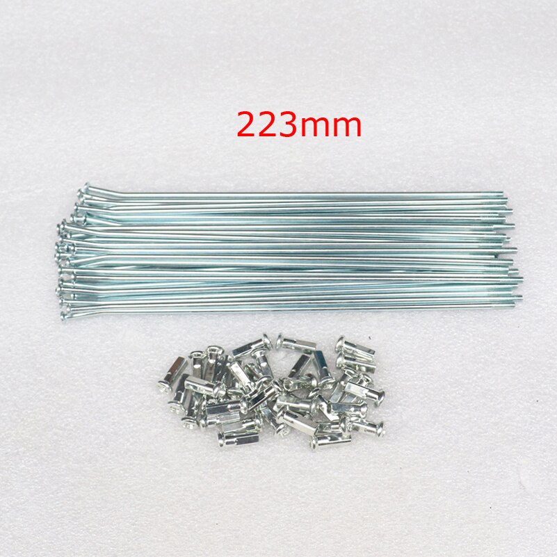 8G 36 pcs Hub spokes With nuts for Dirt Bike Front Or Rear Wheel Rims C Style Rim Hub Only: 8G 223mm