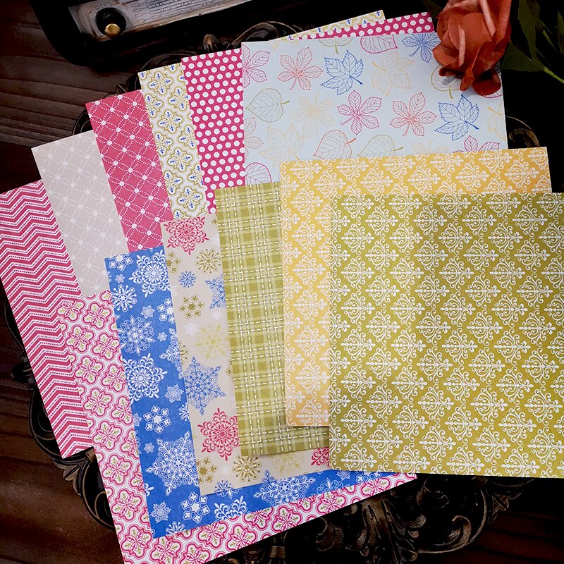 Panalisacraft 12 sheet 6"X6" Vintage Basic patterned paper pad Scrapbooking paper pack handmade craft paper craft Background pad