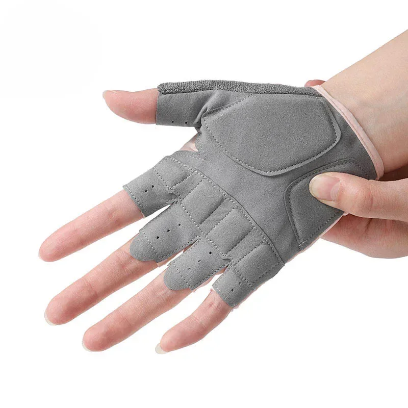 Halfvinger fietsen GYM Workout Fitnesshandschoenen voor mannen en vrouwen Slijtvast Antislip Pols Fietsen Gewichtheffen Sport
