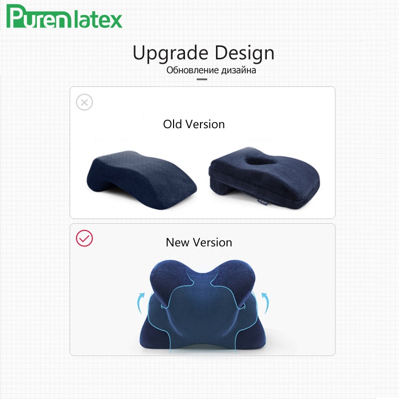 Purenlatex Vlinder Cervicale Memory Foam Middag Dutje Kussen Kantoor Tafel School Bureau Kussen Trage Rebound Orthopedische Nekkussen