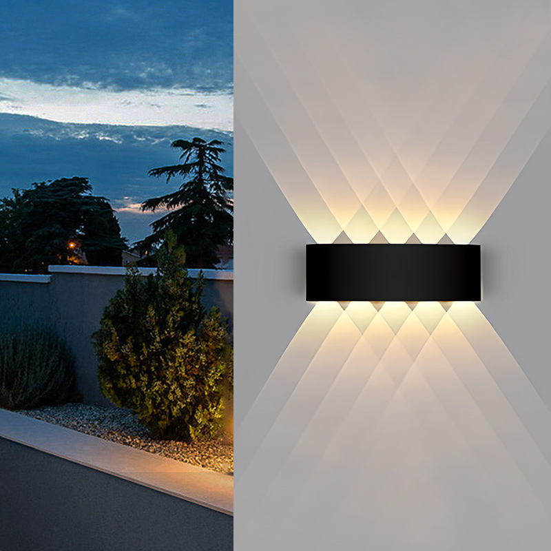 Luz Led moderna de pared para exteriores, luces impermeables para porche, balcón, jardín, lámpara de pared interior, decoración del hogar
